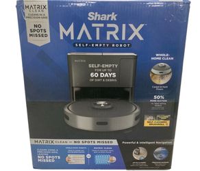 Shark Matrix Robot Aspiradora, Base de Vaciado Automático de 60 Días, Apta para Mascotas, Matrix Clean, RV2300AE