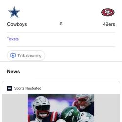 49ers Tickets For Sale 49ers vs. Cowboys