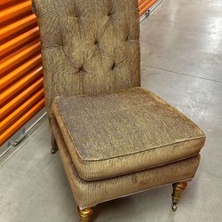 Upholstered Chair on Casters