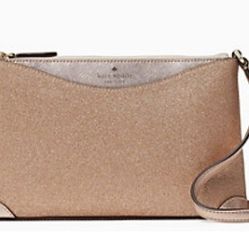 Kate Spade Shimmy Glitter Crossbody bag in rose gold, new with tags. Centerville pickup 