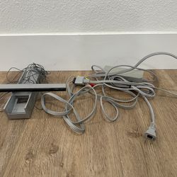 Nintendo Wii Sensor Bar + Power & AV Cables (No Console)