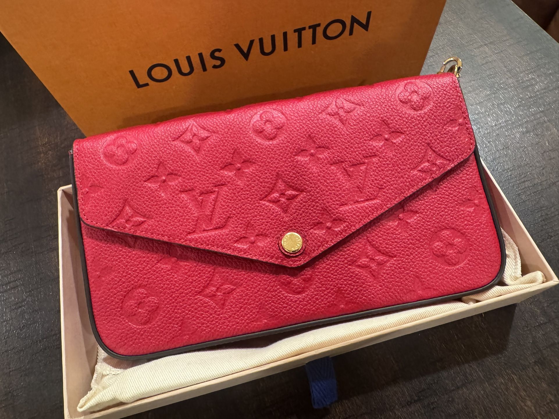 Louis Vuitton Félicie Pochette Scarlet Red Purse