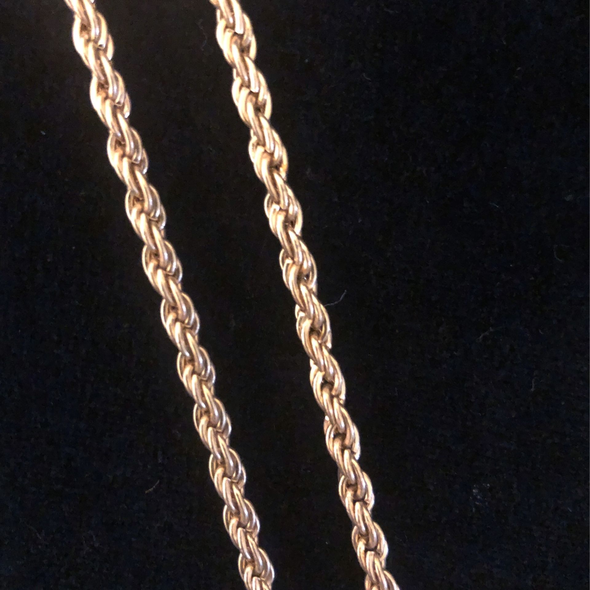 24” Gold Plated Rope Chain Necklace 