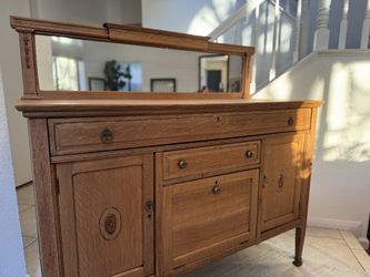 Refinished Tiger Oak Dresser Or Sideboard, Early 1900’s