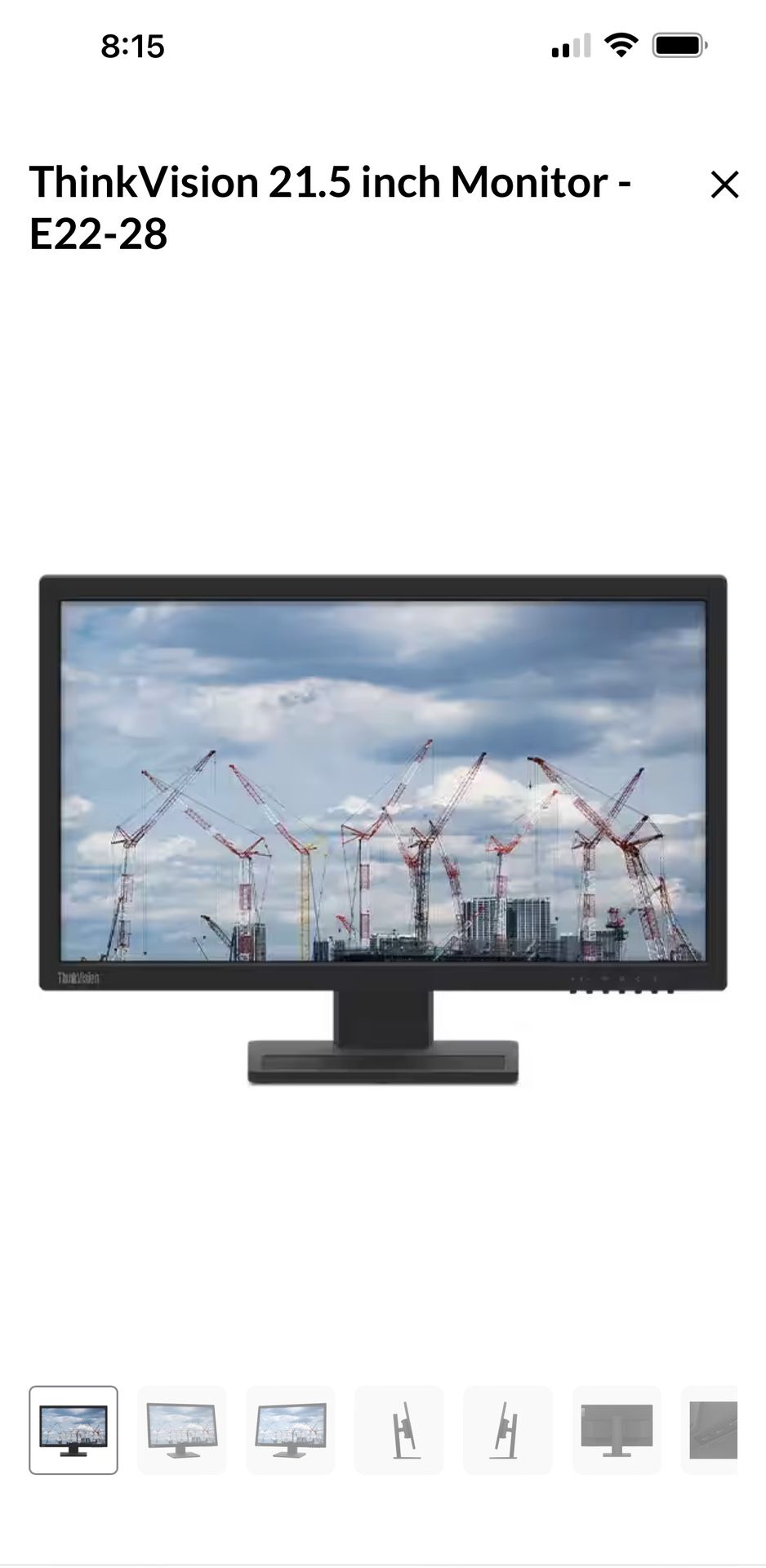 Lenovo 21.5 Monitor