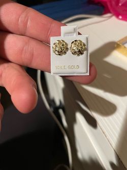 10k Nugget earrings
