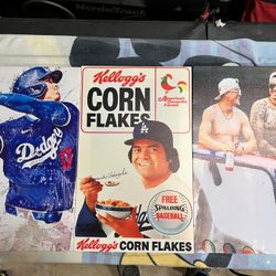 Shohei Ohtani Watercolors Canvas Wall Art / Fernando Valenzuela / Kike And Banda - $25 Each