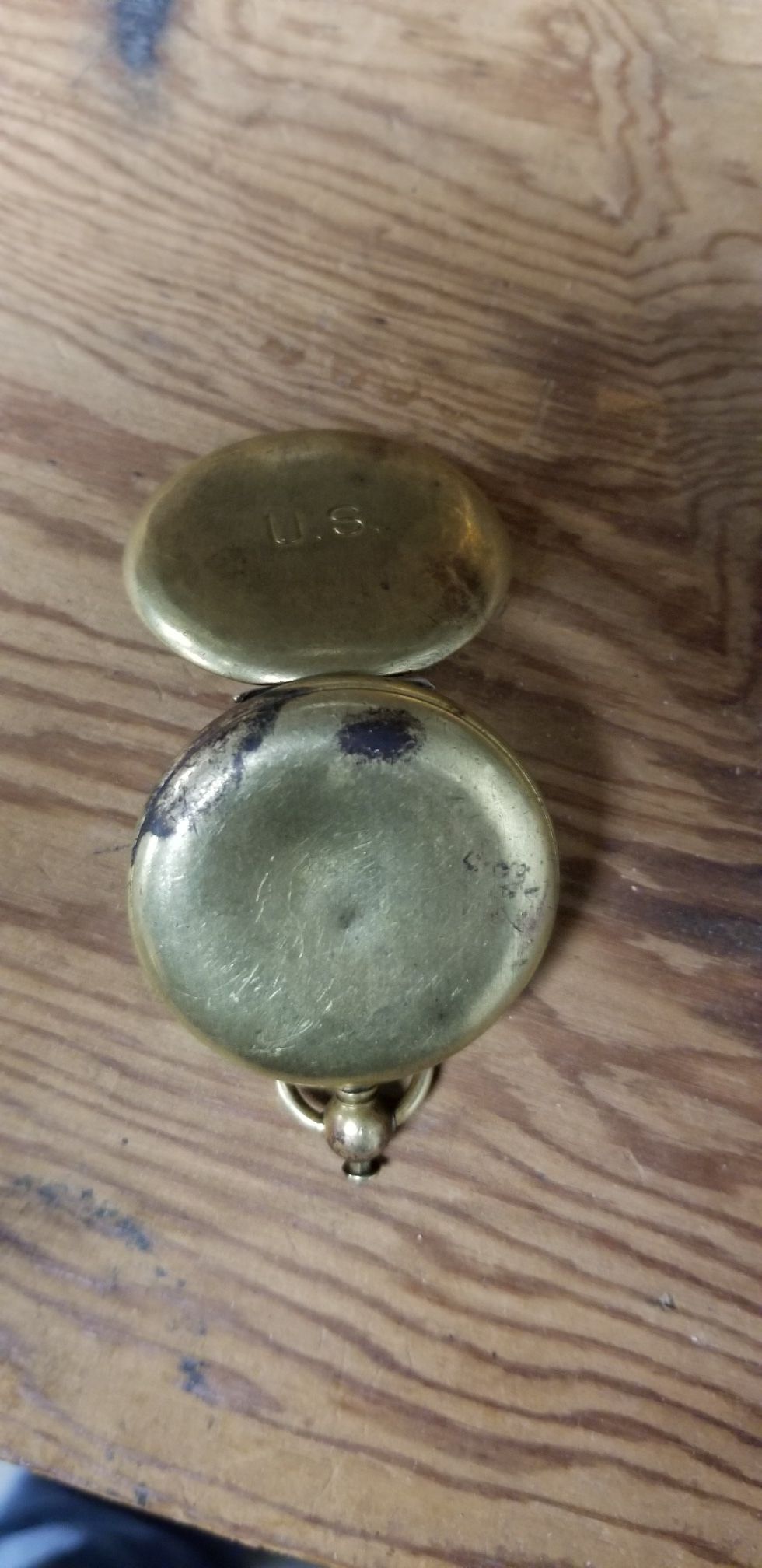 WW2 US Army Brass pocket compass.