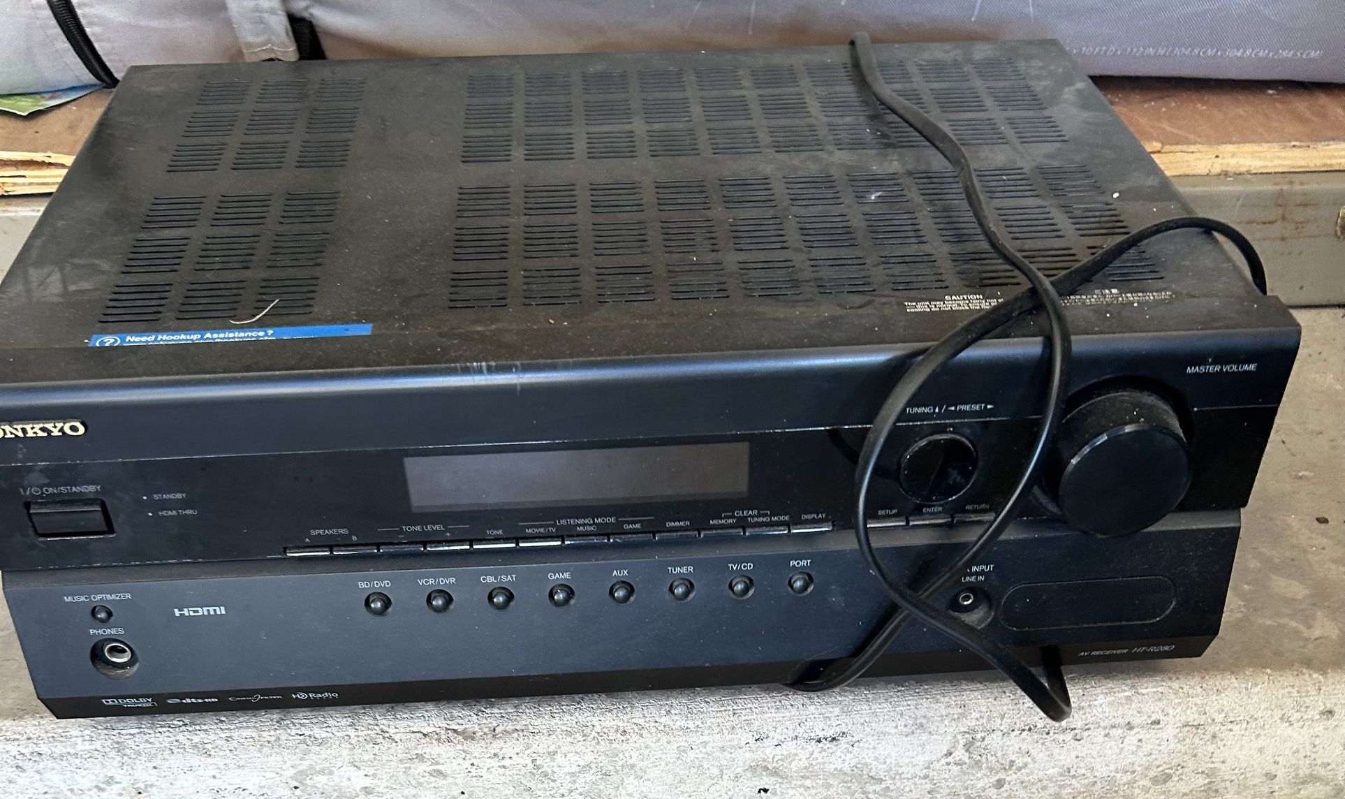 Onkyo HT R280 Receiver, Polk Audio PSW10 Sub