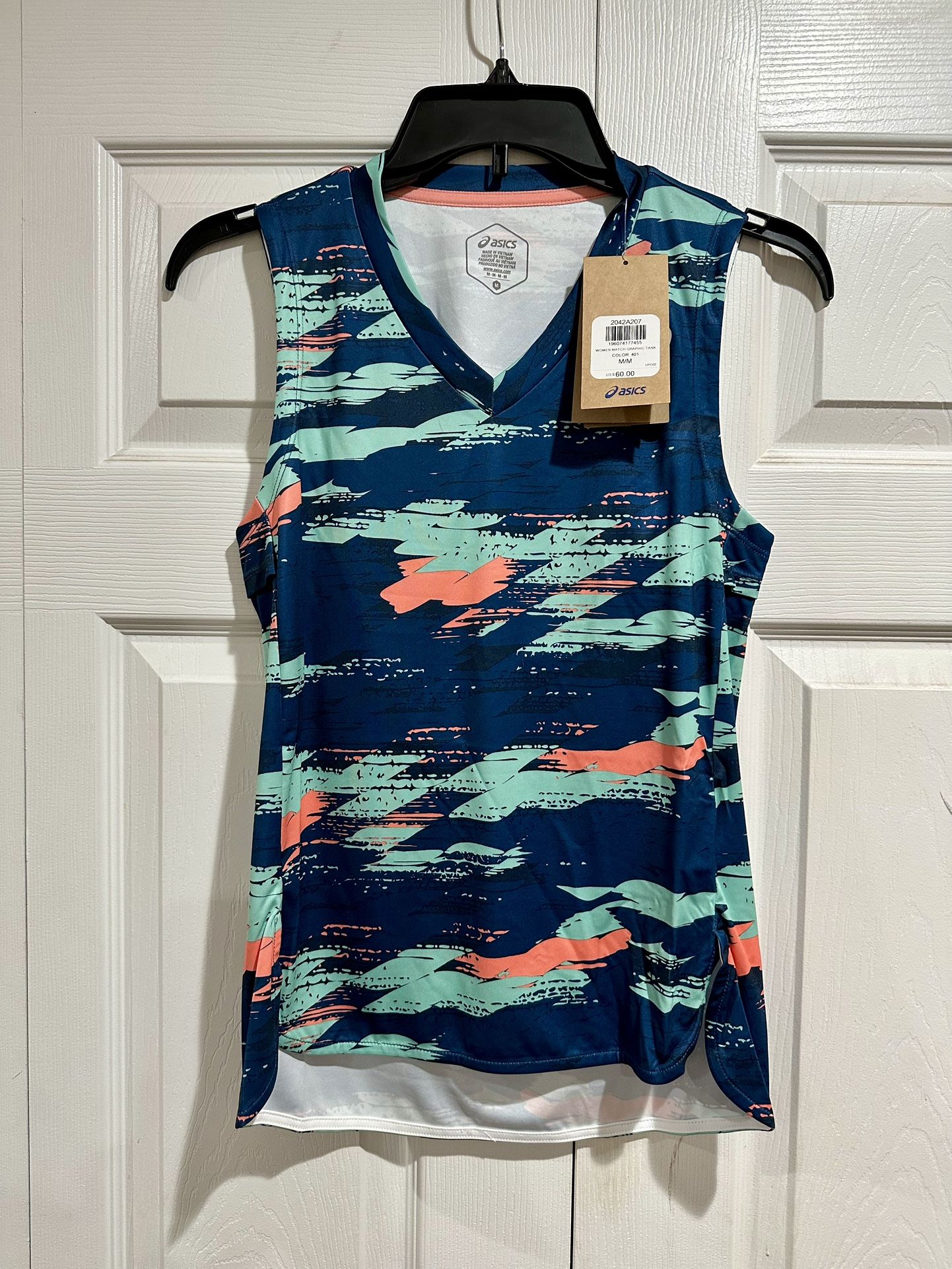 Asics Vibrant Blue and Coral Performance Shirt