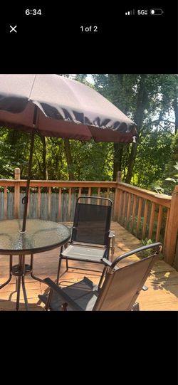 5-Piece Patio Dining Set with Umbrella