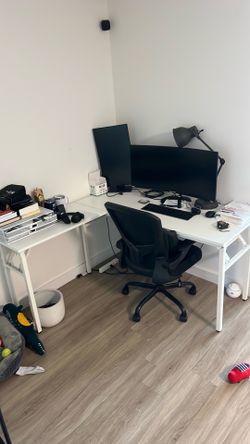 Office Desk + Chair (L-shape)