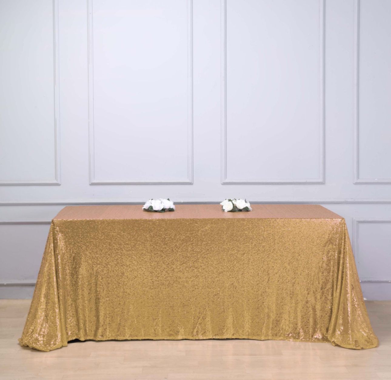 Gold Sequin Table Cover