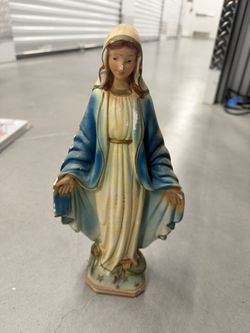 Older Plaster Statue of Mary, Our Lady of Grace, 26 1/4" (BX37) chalice co