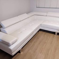 New White Sectional Couch / Free Delivery / $50 Down Payment 