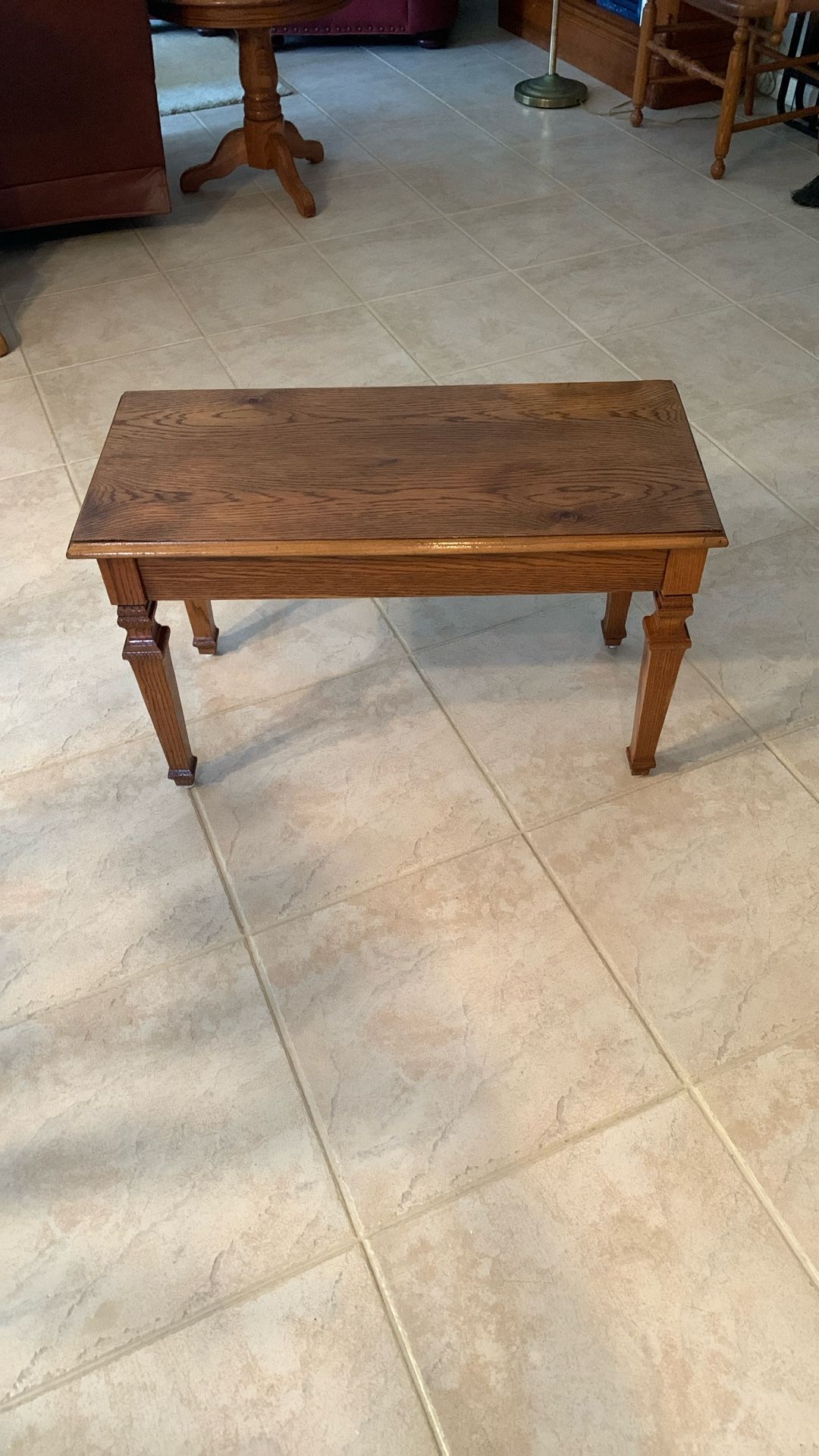 Oak Piano Bench