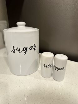 Threshold Stoneware- Sugar Canister and Salt/Pepper shakers