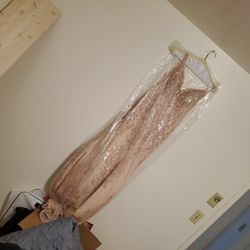 Salmon Like Pink Colored Gown