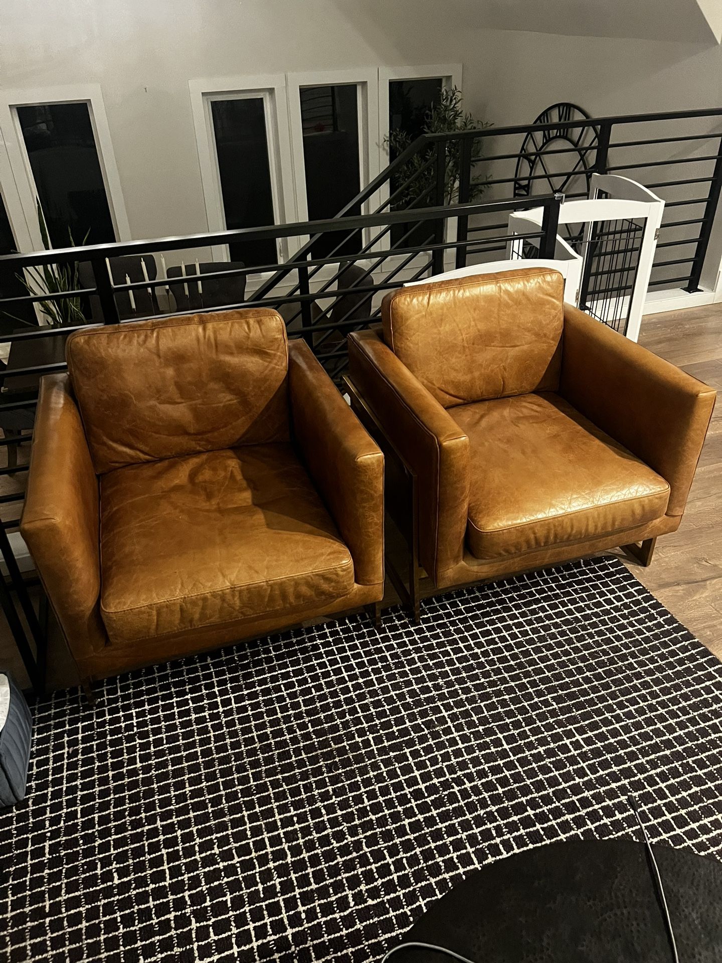 2 Year Old Brazilian Leather Chairs