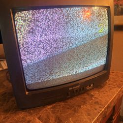 VINTAGE SHARP 13" RETRO GAMING TV, MODEL 13J-M100, NO REMOTE