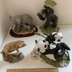 WILD ANIMAL PORCELAIN FIGURINES