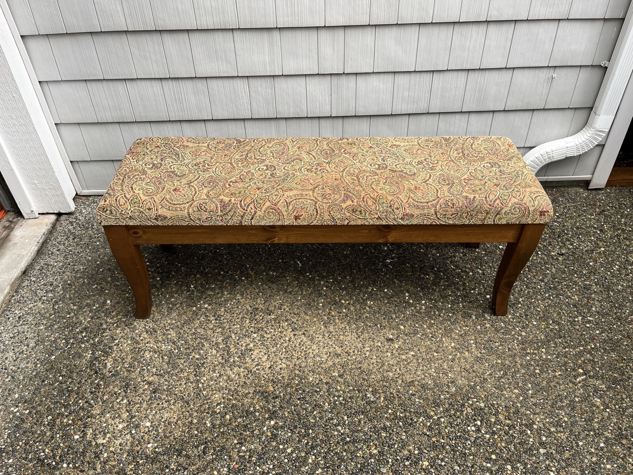 Padded Wood Bench