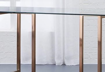 SILVERADO BRASS FROM CB2 - 72" RECTANGULAR DINING TABLE