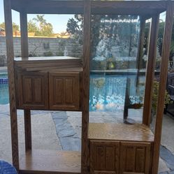 Mueble De Madera De Roble/ Oak Wood Entertainment Center 