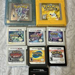 Nintendo 3DS Gameboy Pokemon Lot Bundle Crystal Yellow X Y white 2 moon ranger blast