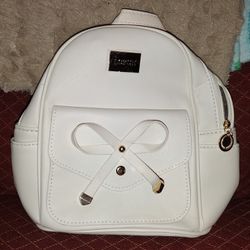 LC Fun White Mini Leather Backpack 