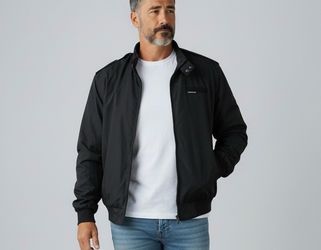 Members Only Iconic Racer Jacket Men’s LARGE Bomber Jacket Black