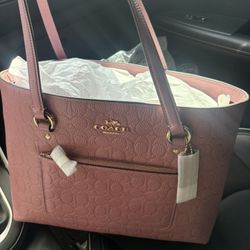Brand New Pink Coach Station Bag