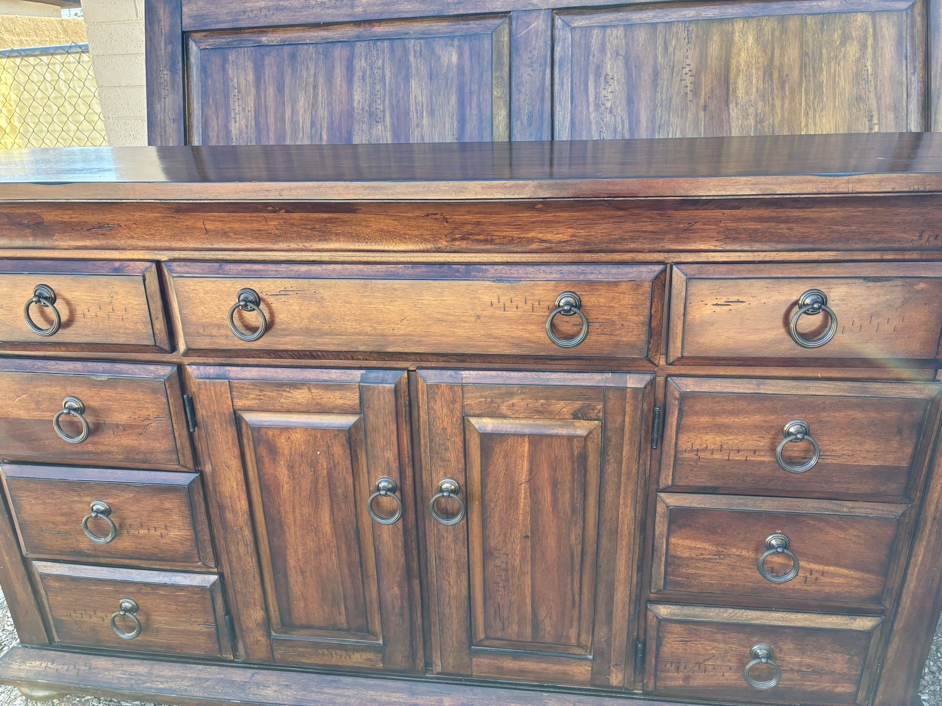 King Bedroom Set With Like New Mattress
