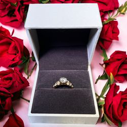 1CT Round Cut Moissanite Wedding Engagement Women's Ring 14K Yellow Gold Plated