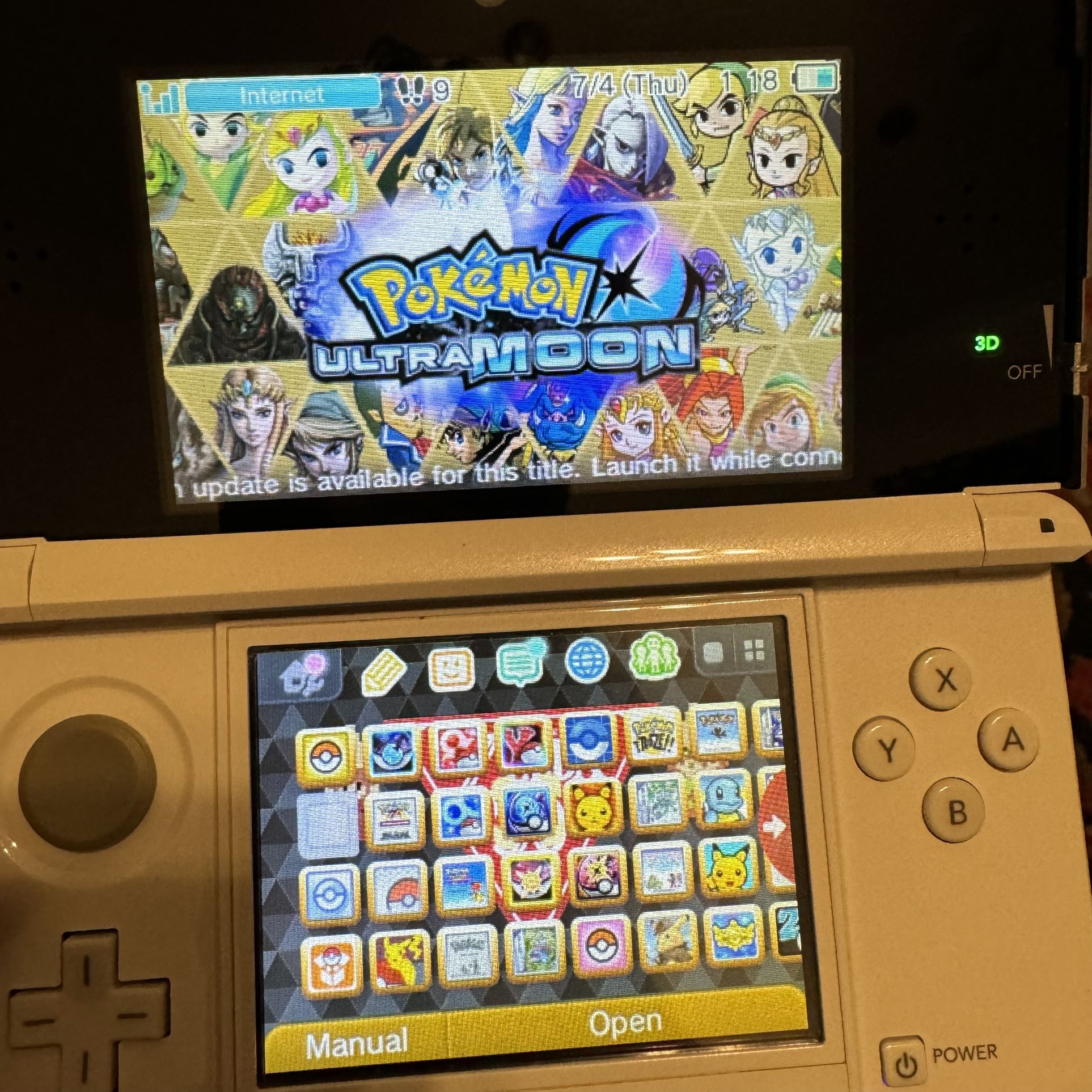 White Nintendo 3ds 256gb With Games