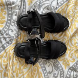 Chunky Black Sandals 