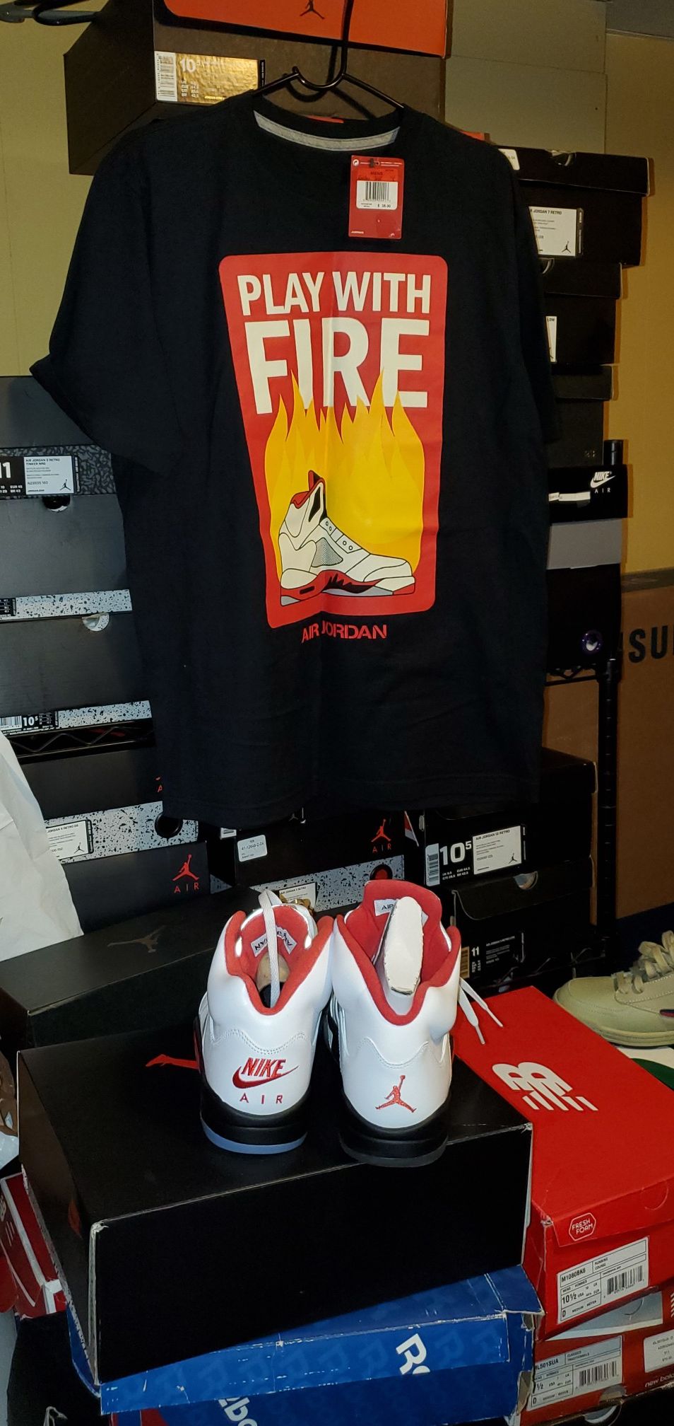 Jordan Fire Red Sz L JUST THE SHIRT!!