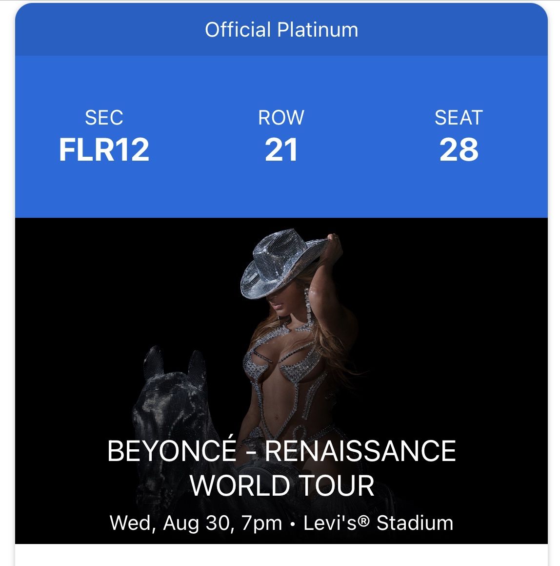 Levi Stadium Seating Chart Beyonce Matttroy