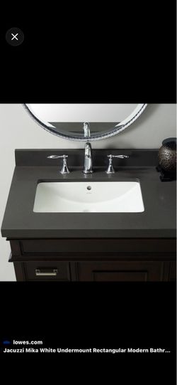 Brand new white vanity sink