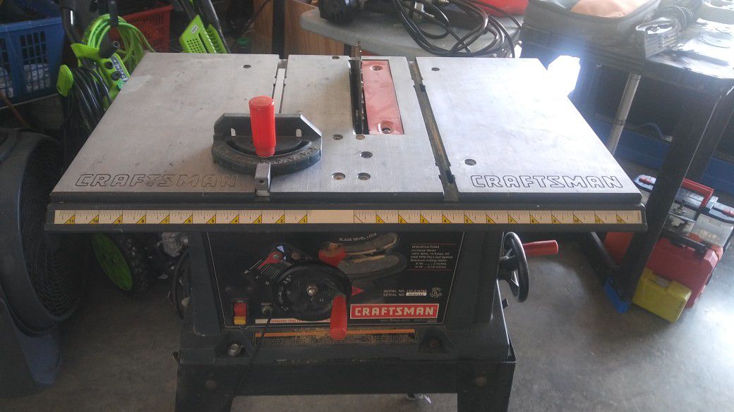 10 -in craftsman table saw