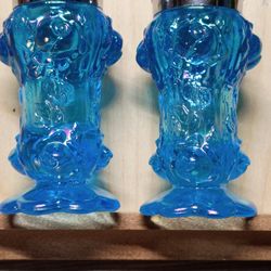 Fenton Cabbage Rose Salt + Pepper Shakers 