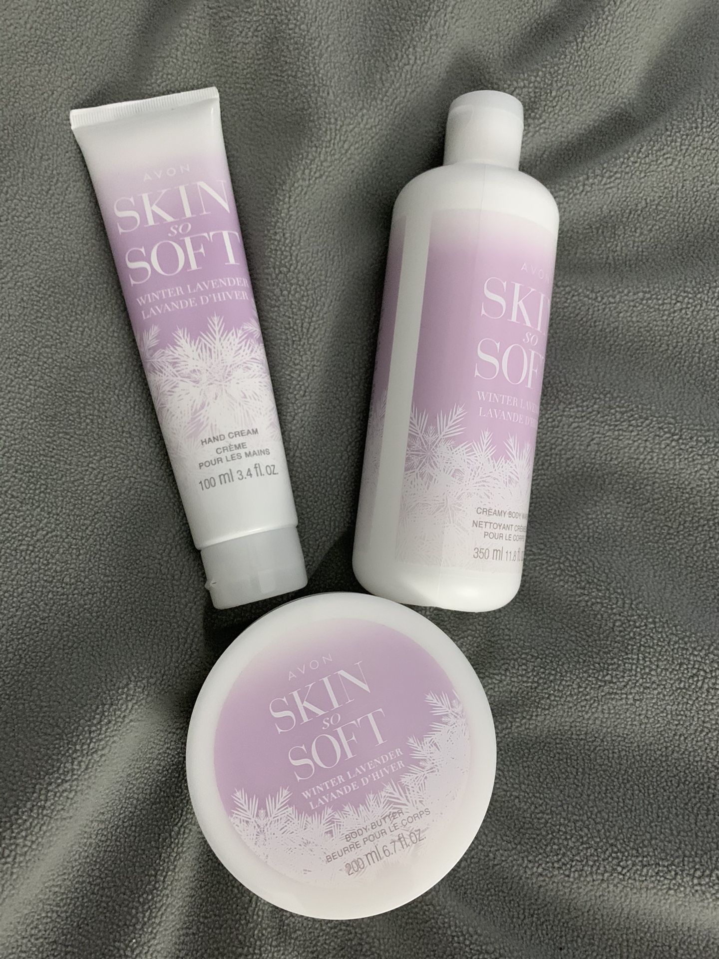 Avon Skin so soft Winter lavender Set