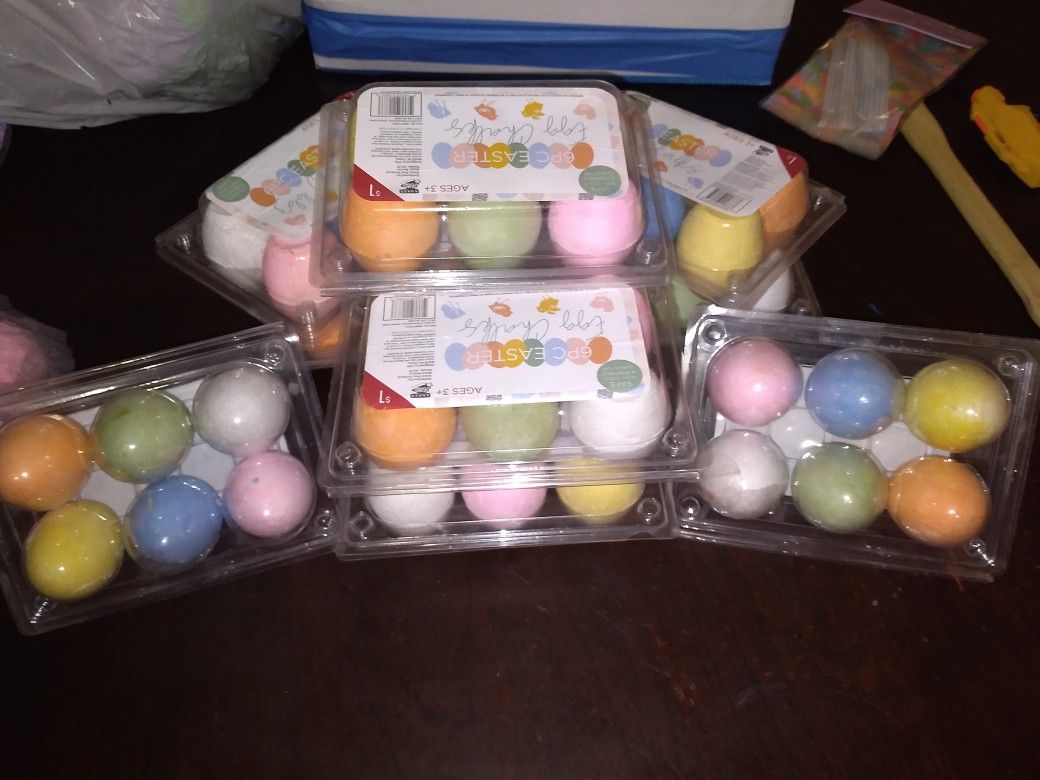 6 Piece Easter Egg Chalks For Sale 1.00