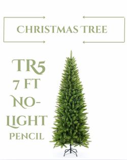 (7FT)Artificial Christmas Tree,Classic Pine Fir Pencil Tree (TR5)