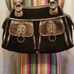 Black Gold Purse Large RAFE Leather Purse