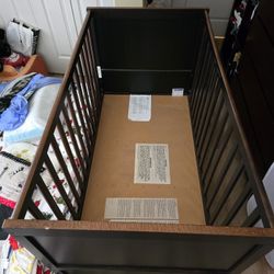Ikea SUNDVIK Bed/Crib - Black/Brown Color