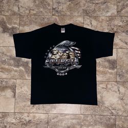 Vintage 2004 Sturgis Black Hills Motorcycle Rally Mount Rushmore Eagle T-Shirt Size XL