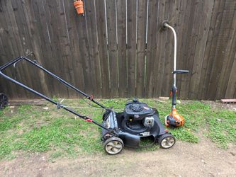 21 in briggs & stratton lawn mower and echo weed eater  gt-225
