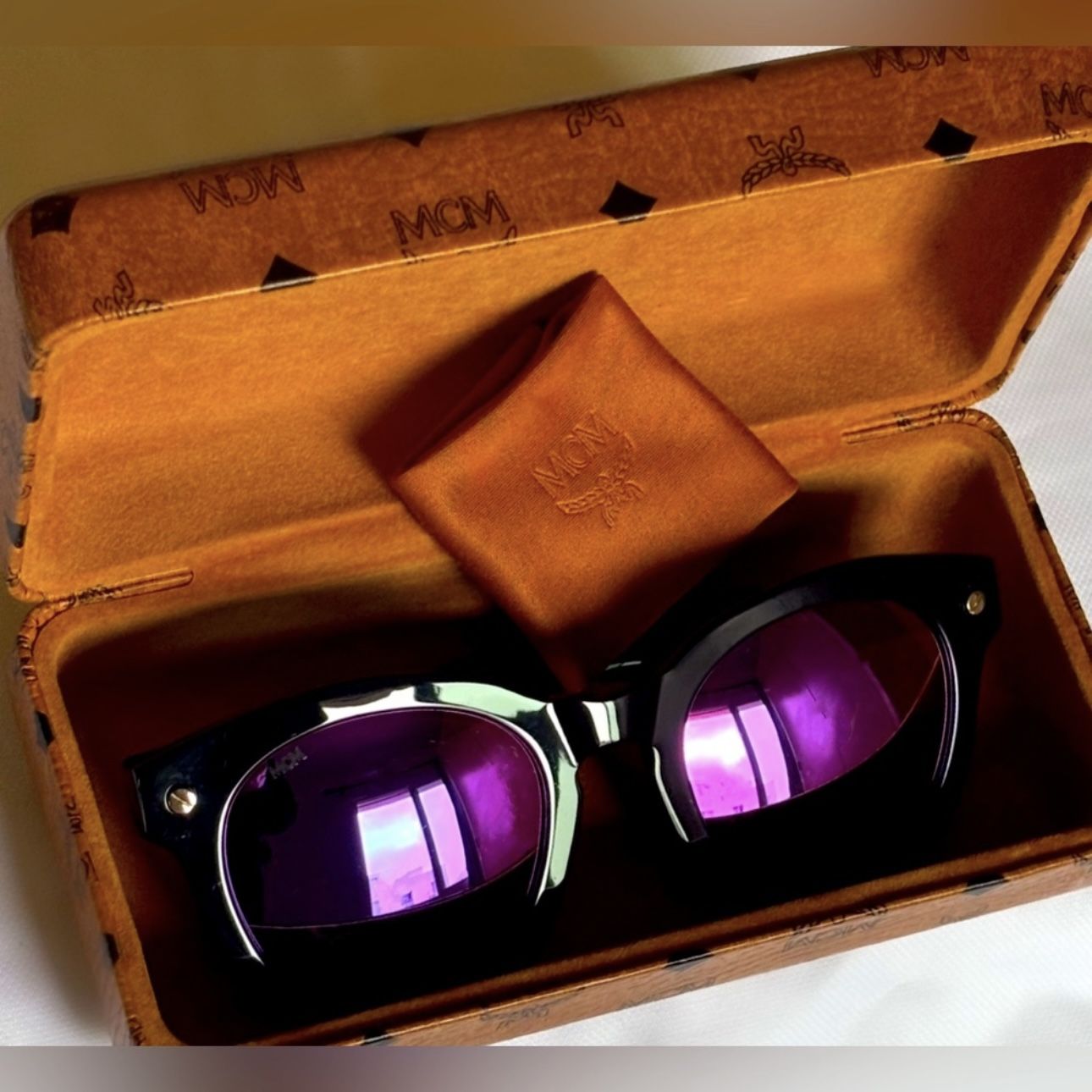 Authentic MCM Designer Name Brand Purple Mirror Lens Sunglasses Italy Runway NEW High End Collectible Italian Original MCM634SA UNISEX MEN WOMEN