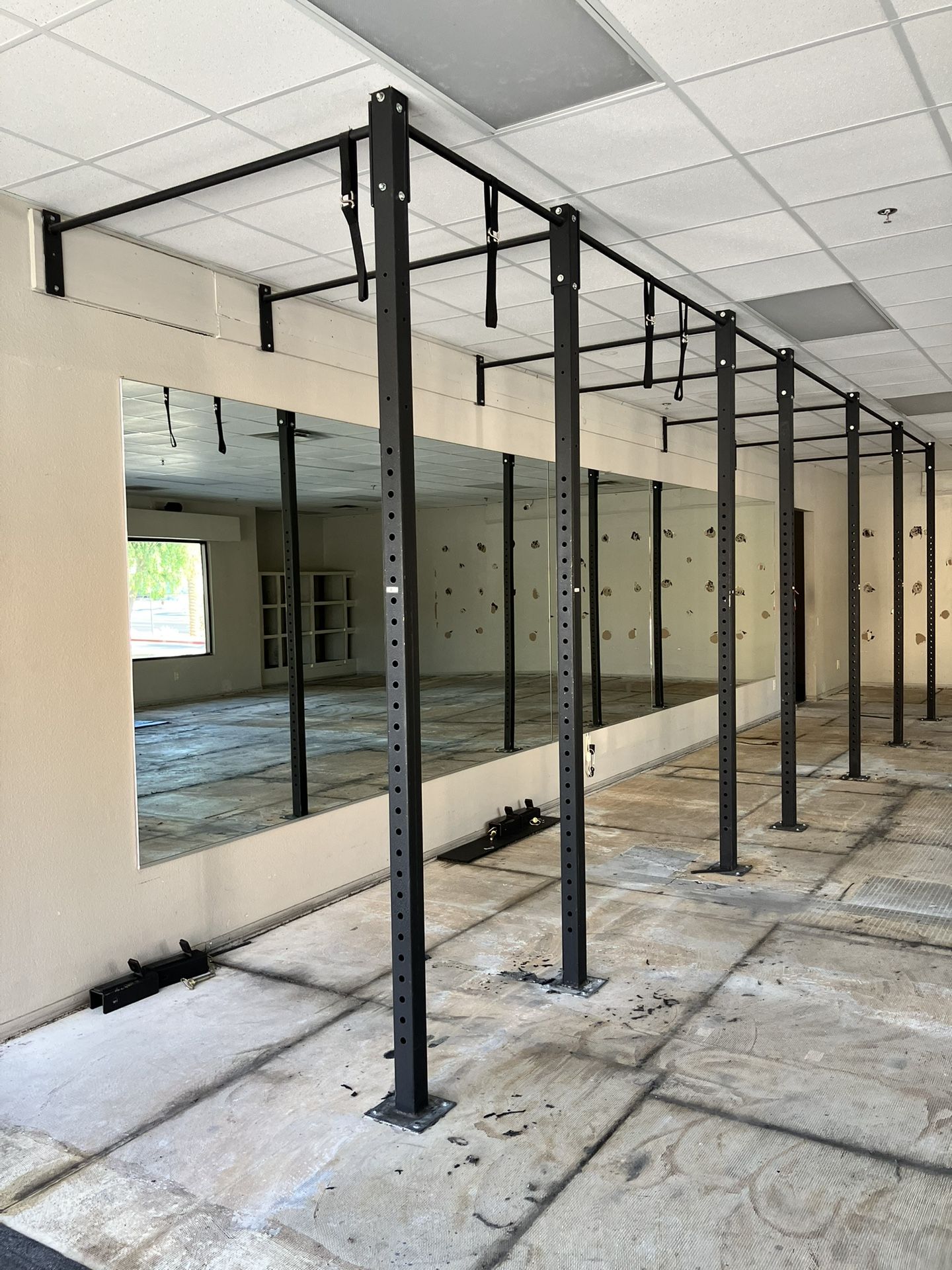 Professional 10’ Wall Mounted Power/Squat Rack with J Hooks